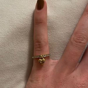 Juicy Couture delicate gold ring with heart charm!